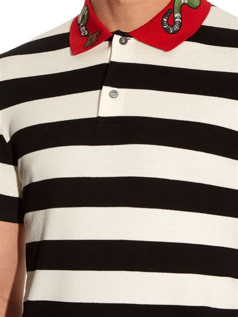 gucci snake polo black|gucci polo shirt cheap.